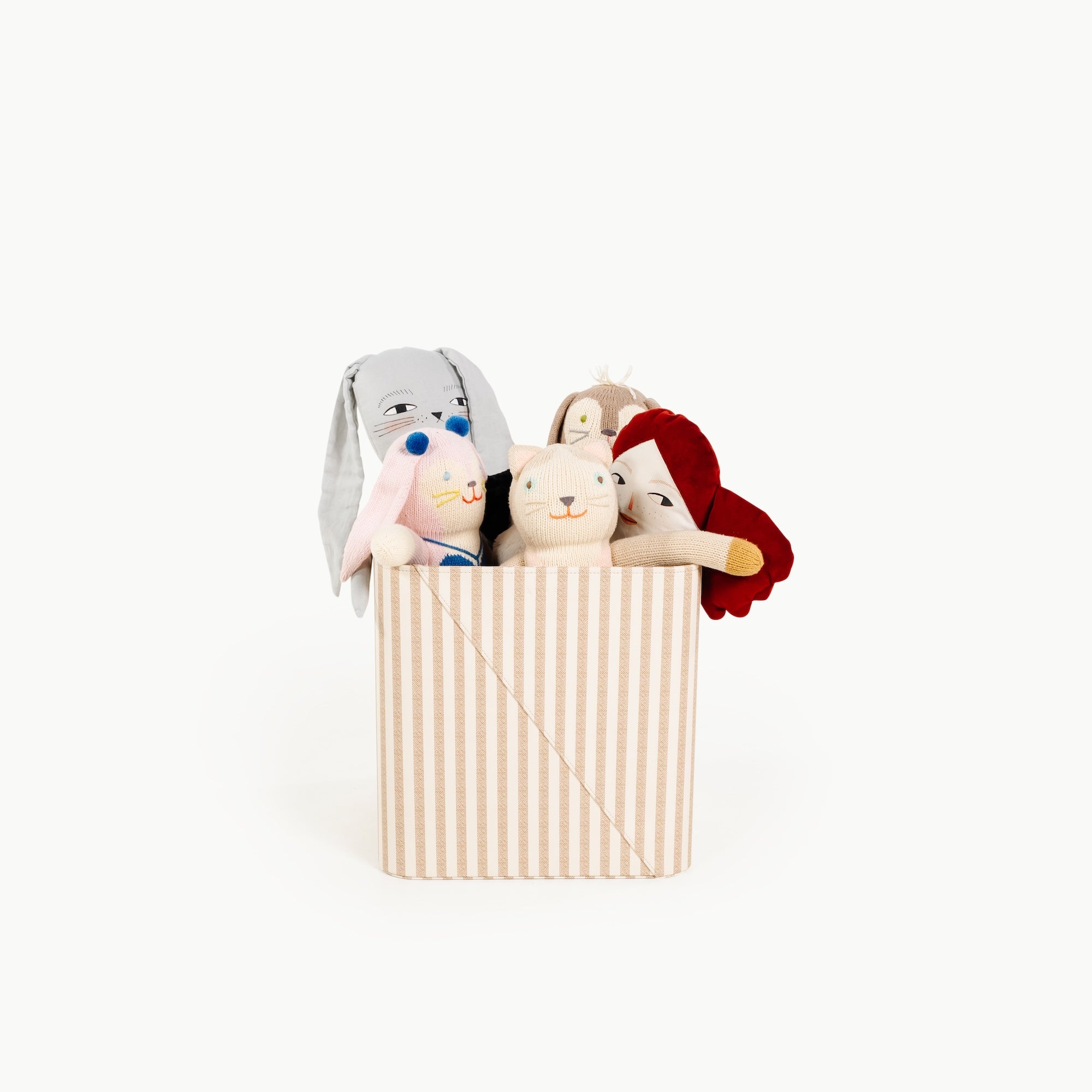 Cafe Stripe@Medium storage bin with toys