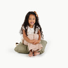 Fern (on sale) / Square@kid sitting on the fern mini square floor cushion