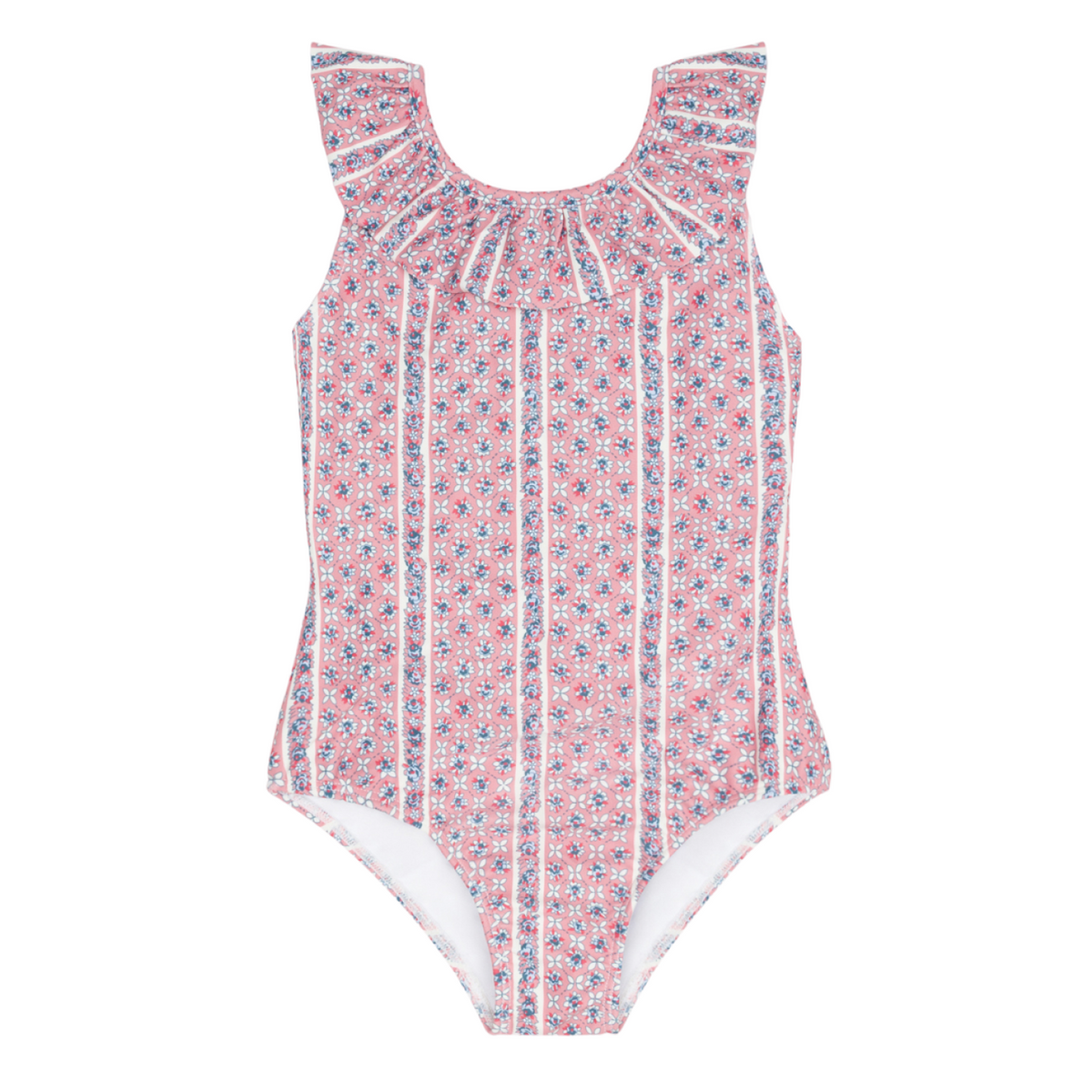 girls rosa vine ruffle collar one piece – Gathre