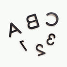 Birch@back side of wooden letters