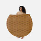 Camel Dash (on sale) / Circle@woman holding the camel dash midi circle mat
