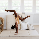 Ivory@Girl doing a handstand on the Ivory Tumbling Mat