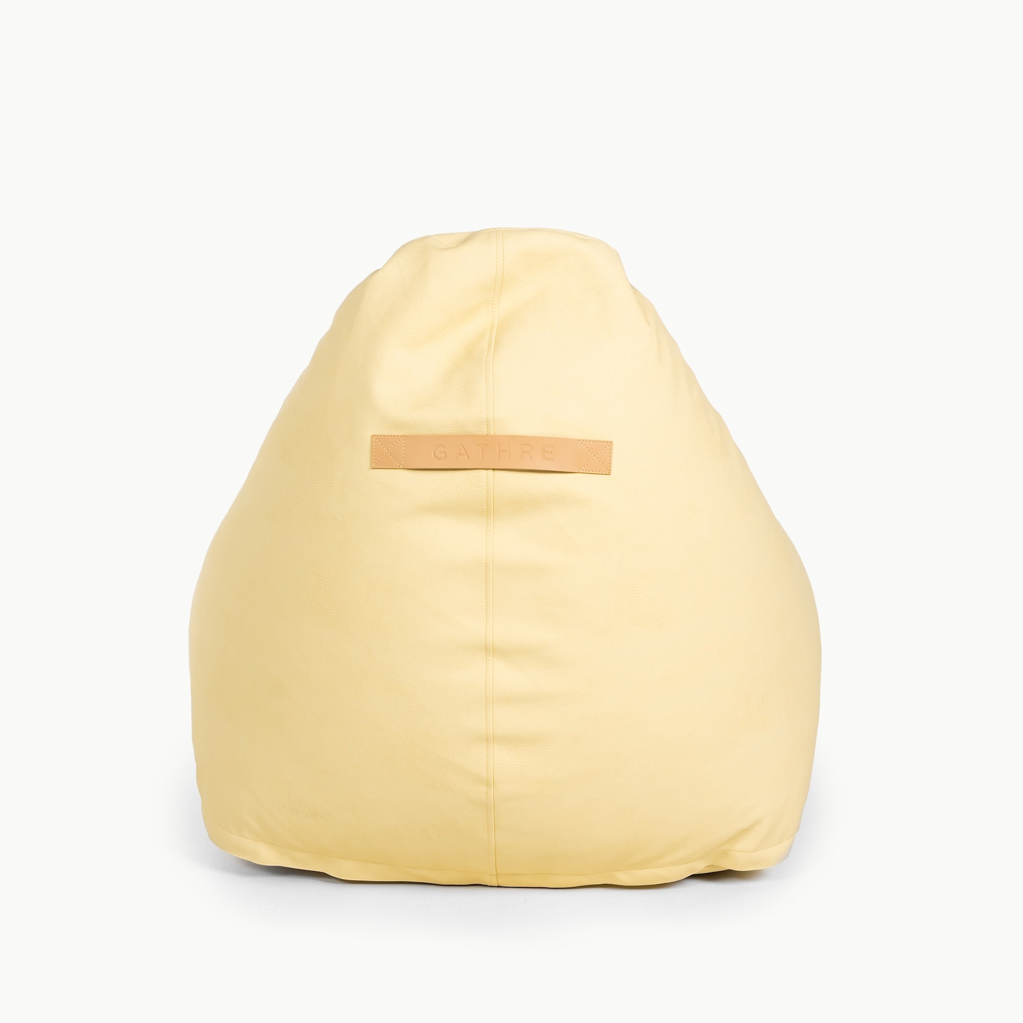 Mellow@leather tab on back of lounger