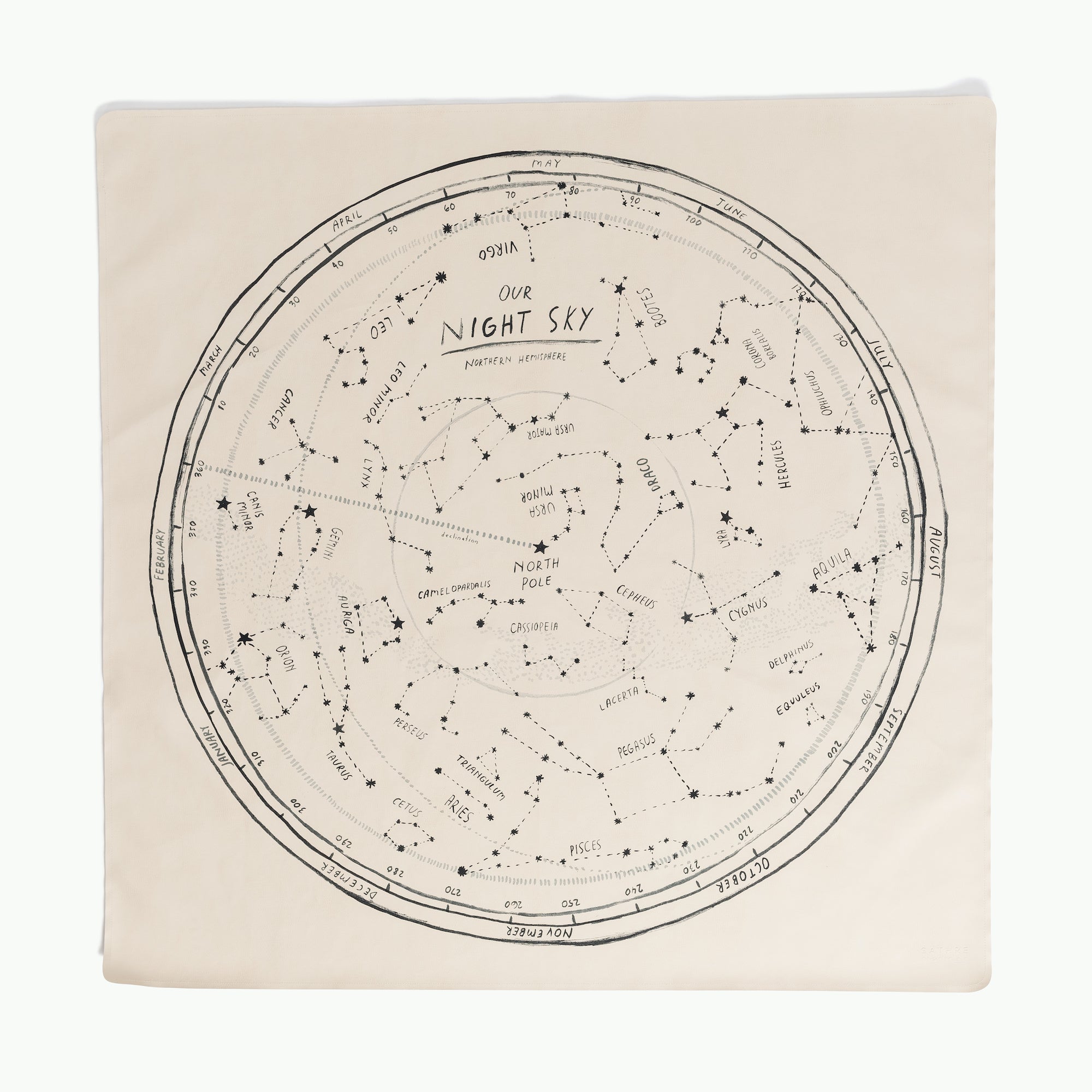 Constellation - Northern Hemisphere (on sale) / Square@northern hemisphere constellation mat