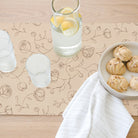 Peony (on sale)@overhead of peony table runner on a table