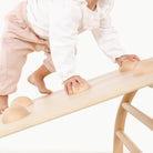 Birch@Kid climbing on Rock side of Play Gym Slide