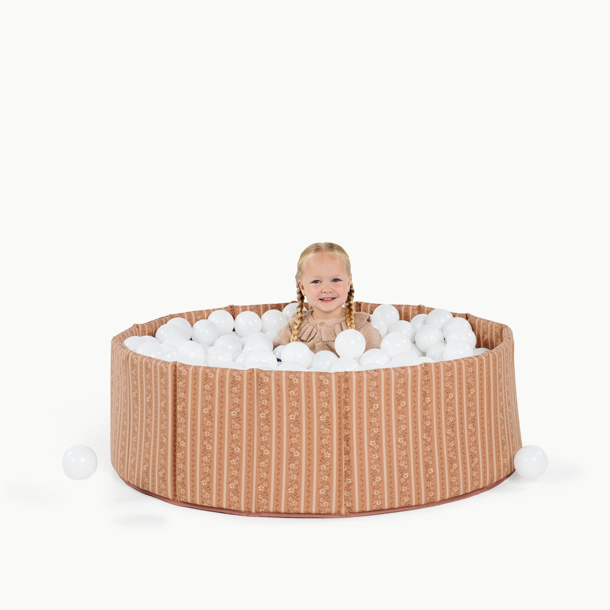 Floral Stripe@Stylish indoor ball pit for babies, toddlers, and young kids