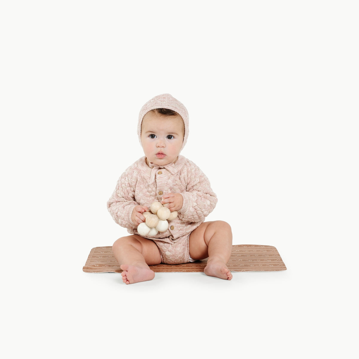 Floral Stripe@baby on the floral stripe micro changing mat