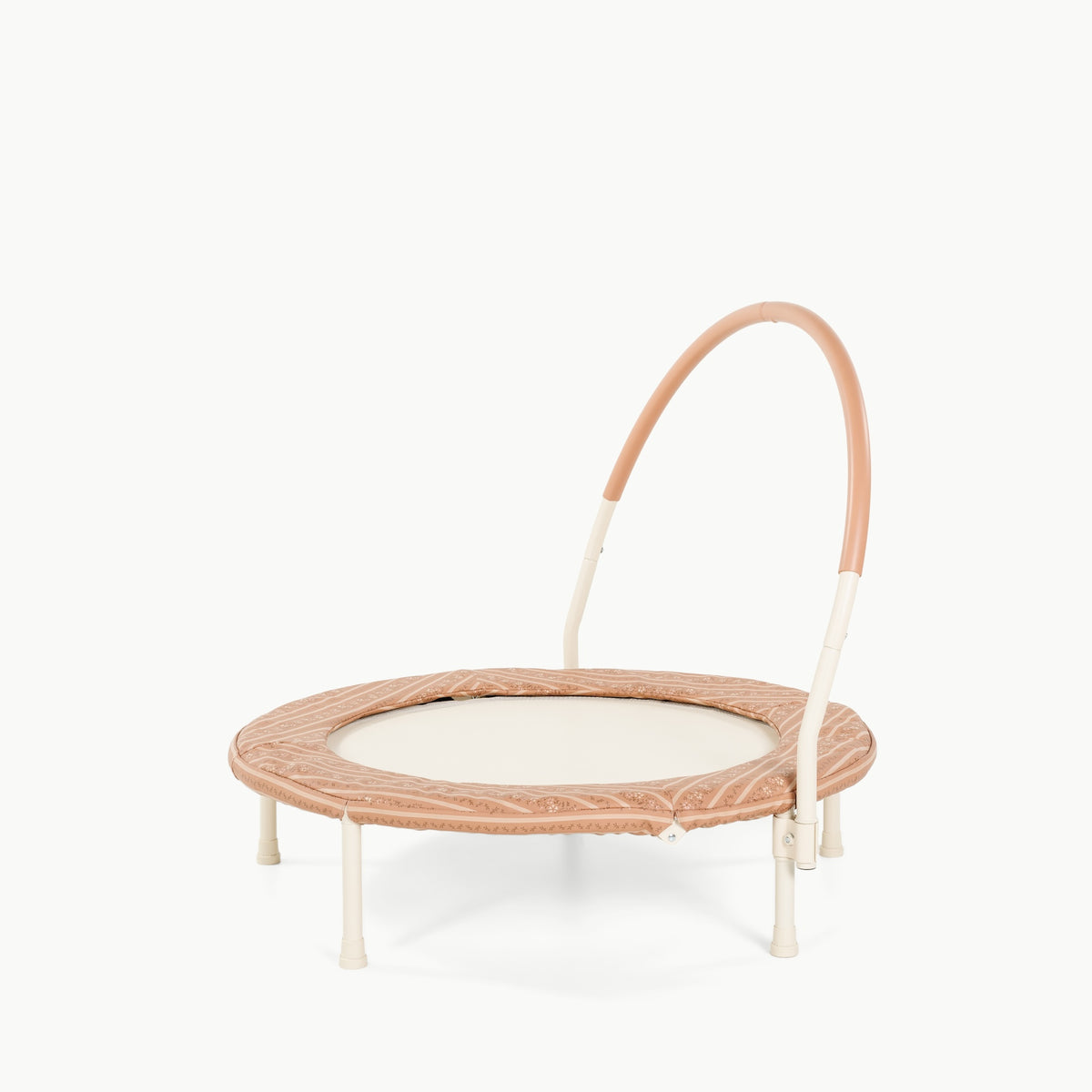 Floral Stripe@Minimalist kids trampoline designed to fit beautifully in shared living spaces