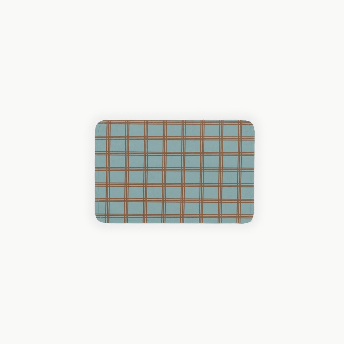 Rustic Plaid@overhead of micro changing mat