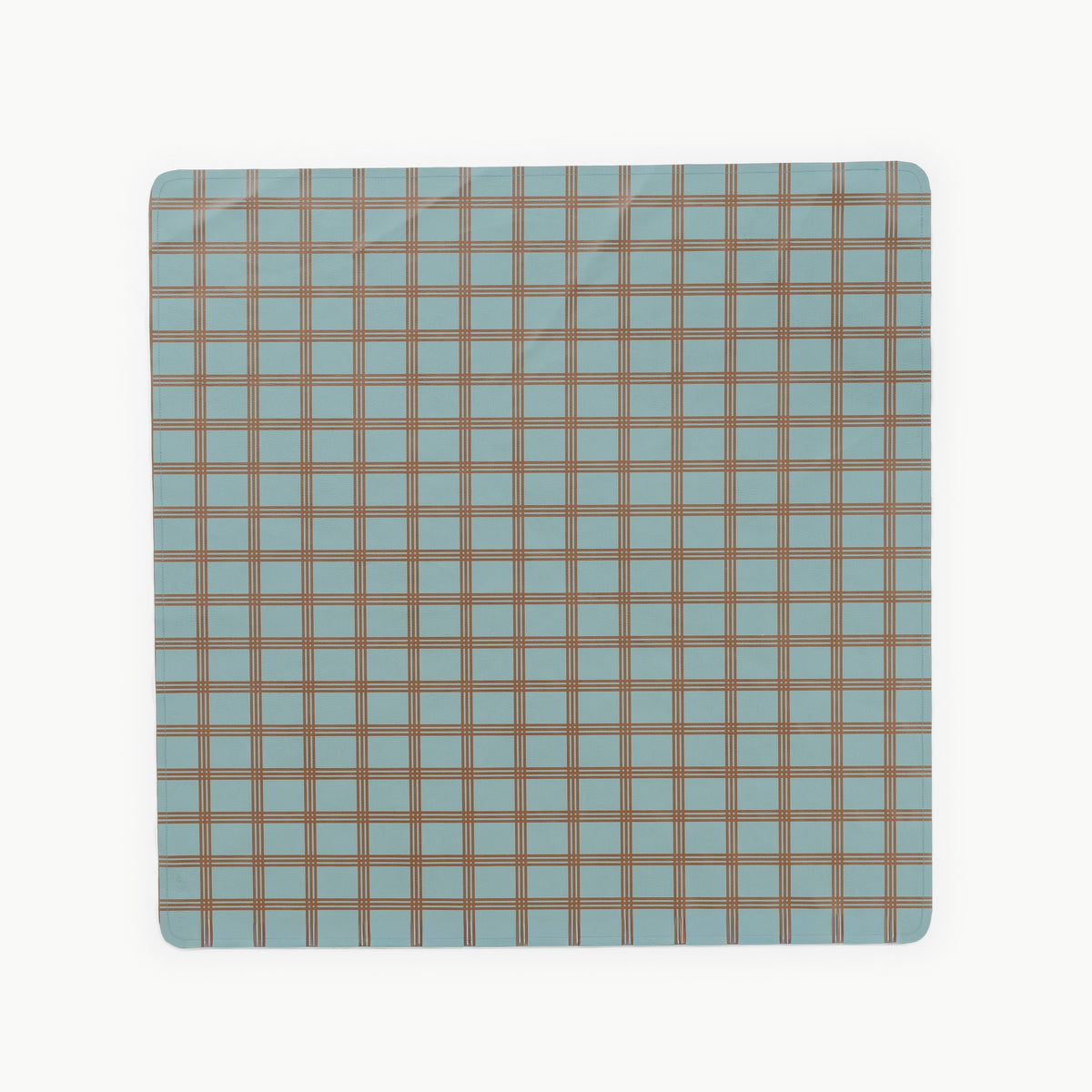 Rustic Plaid@overhead detail image of mini mat