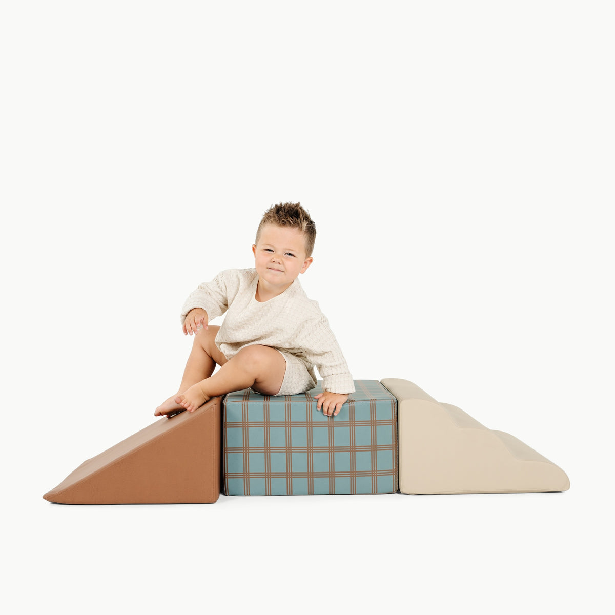 Rustic Plaid • Millet • Redwood@boy playing on mini climber