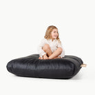 Raven (on sale) / Square@little girl sitting on the Floor Cushion