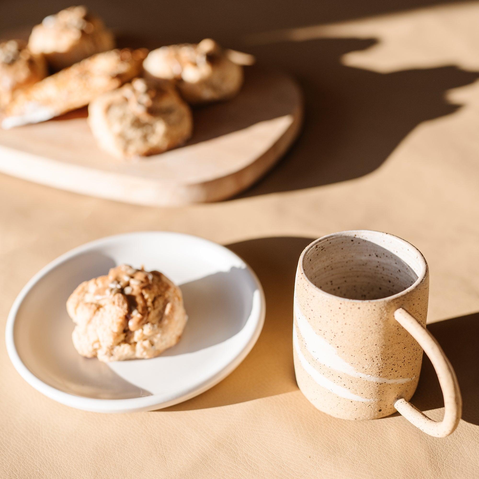 Wheat (on sale)@details shot of wheat tablecloth on a dining room table