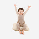 Tiny Rainbow (on sale) / Square@kid sitting on the tiny rainbow mini square floor cushion