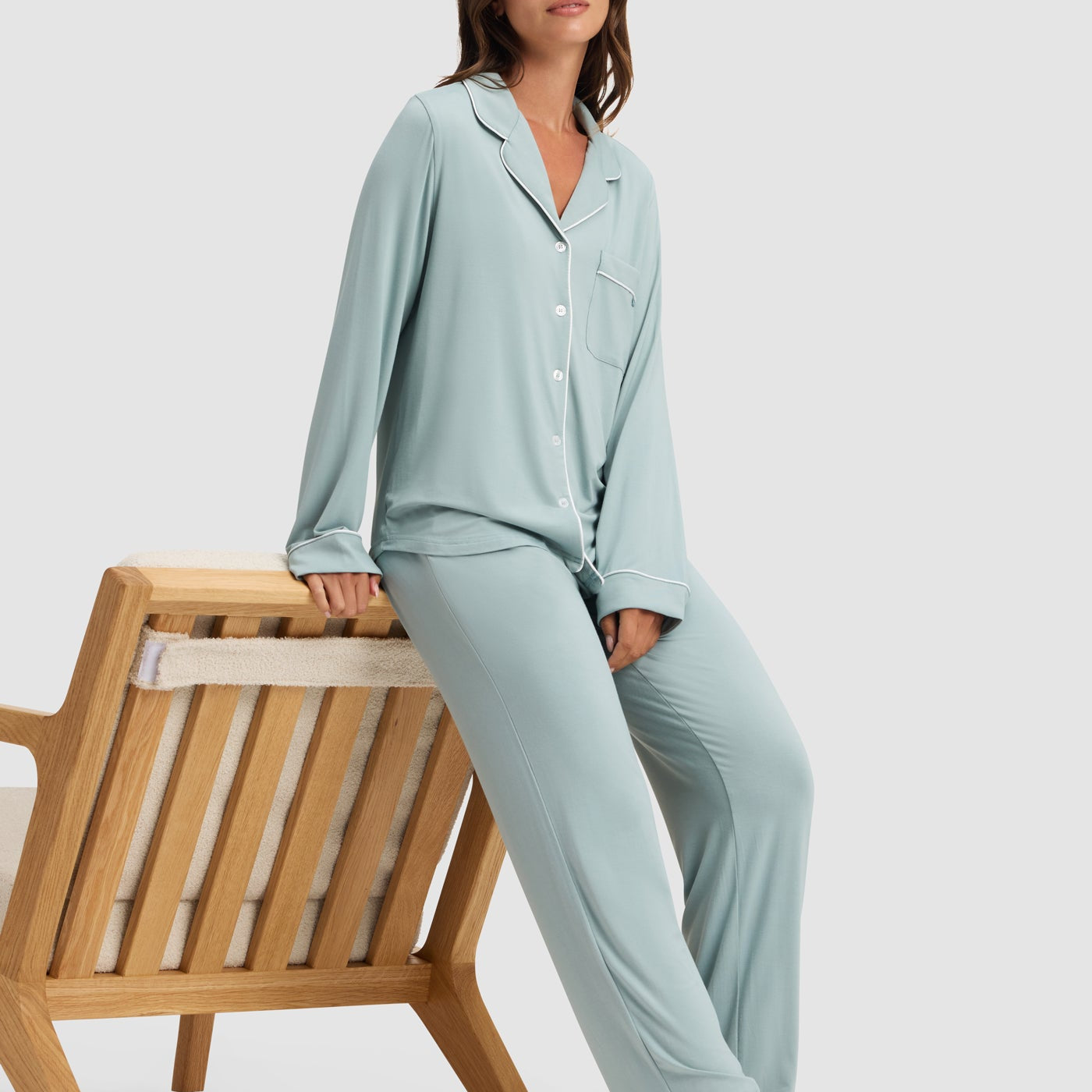 Brook@woman wearing brook cozy earth pajamas