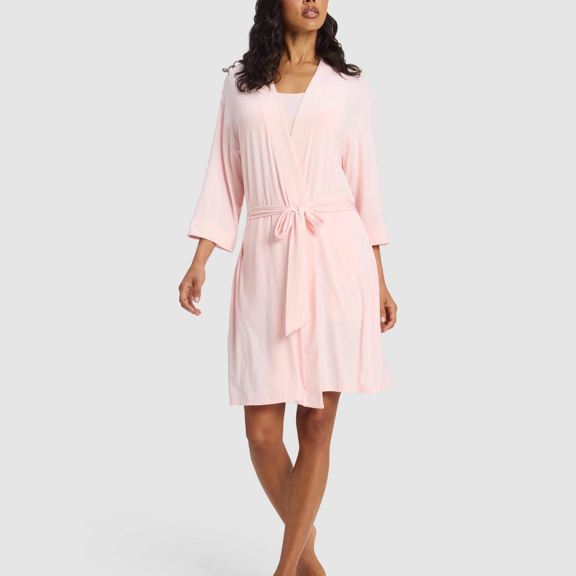 Blossom@woman wearing a blossom cozy earth robe