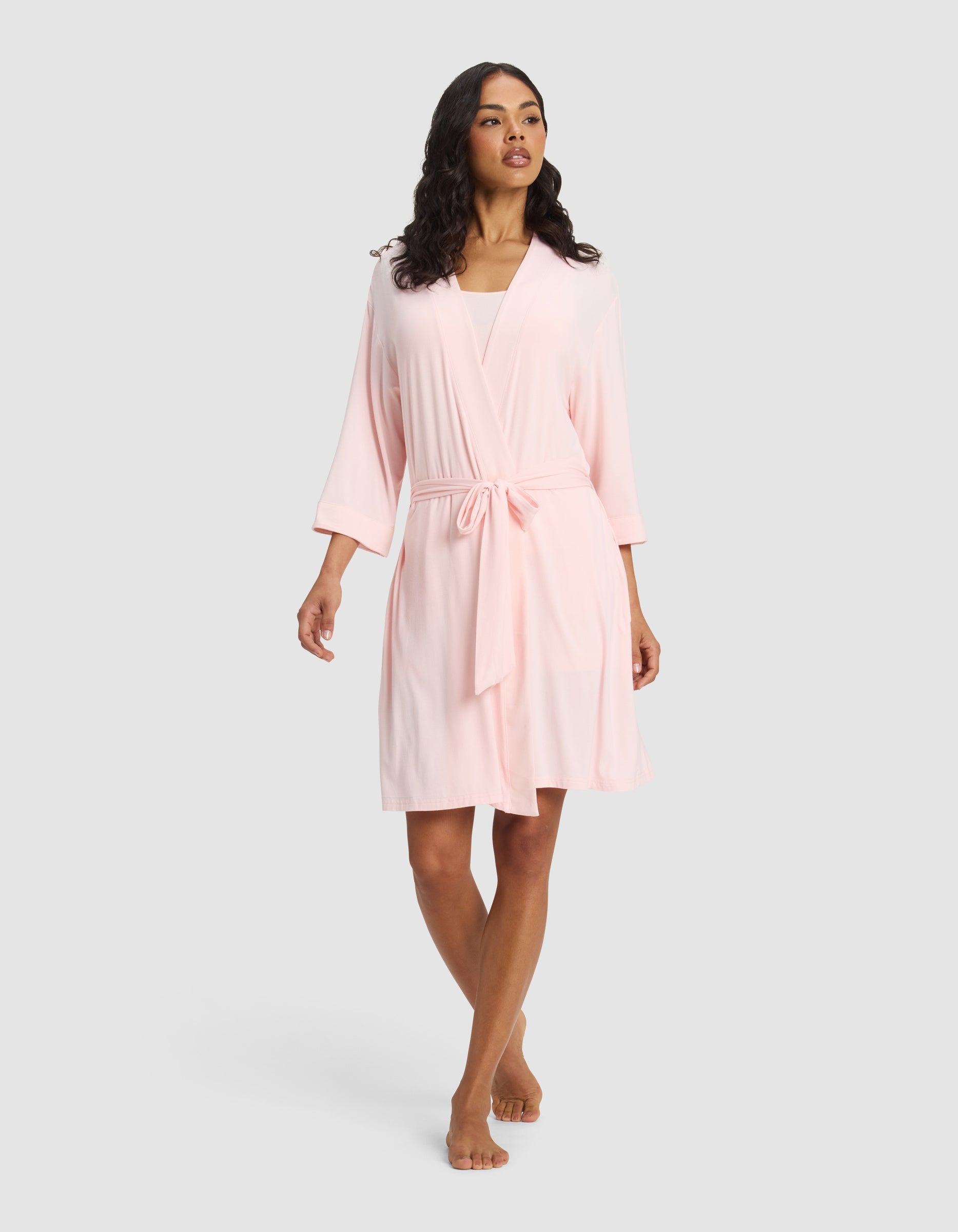 Blossom@woman wearing a blossom cozy earth robe