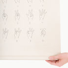 ASL (on sale)@Up close photo of the corner of the ASL Poster