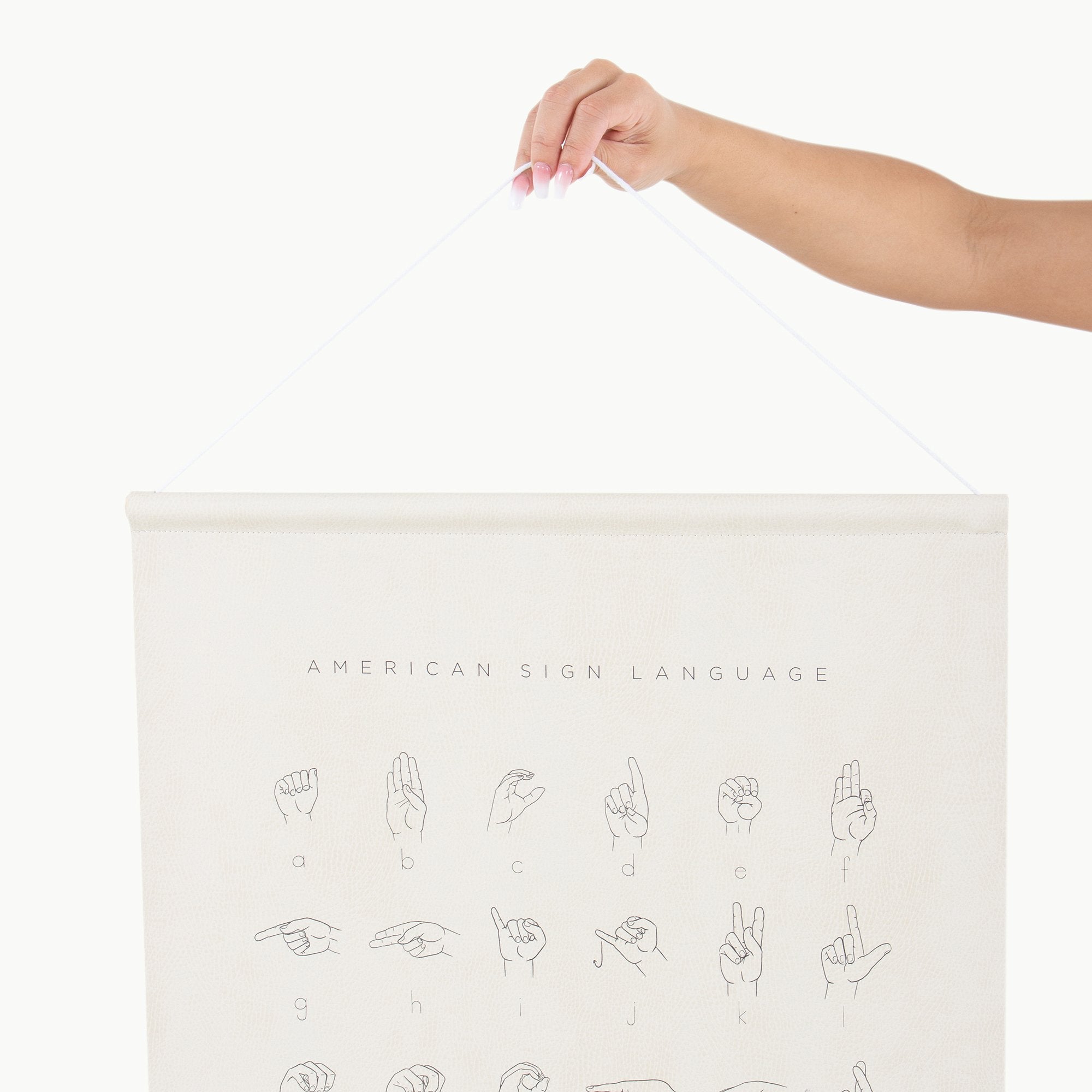 ASL (on sale)@Up close photo of woman holding the ASL Poster