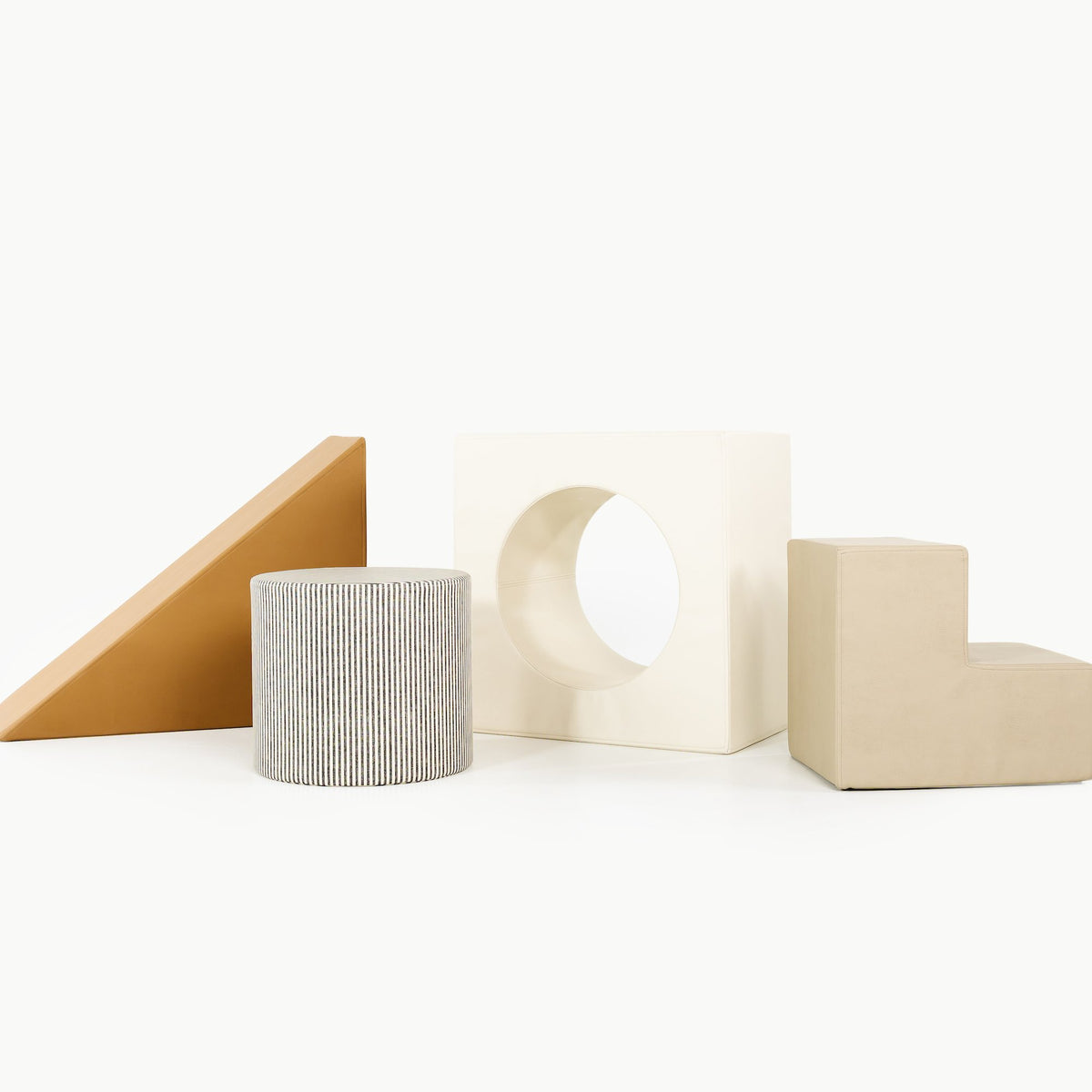 Camel • Ivory • Stone Stripe • Millet / Block Playset@Block Playset (Color) Block Playset