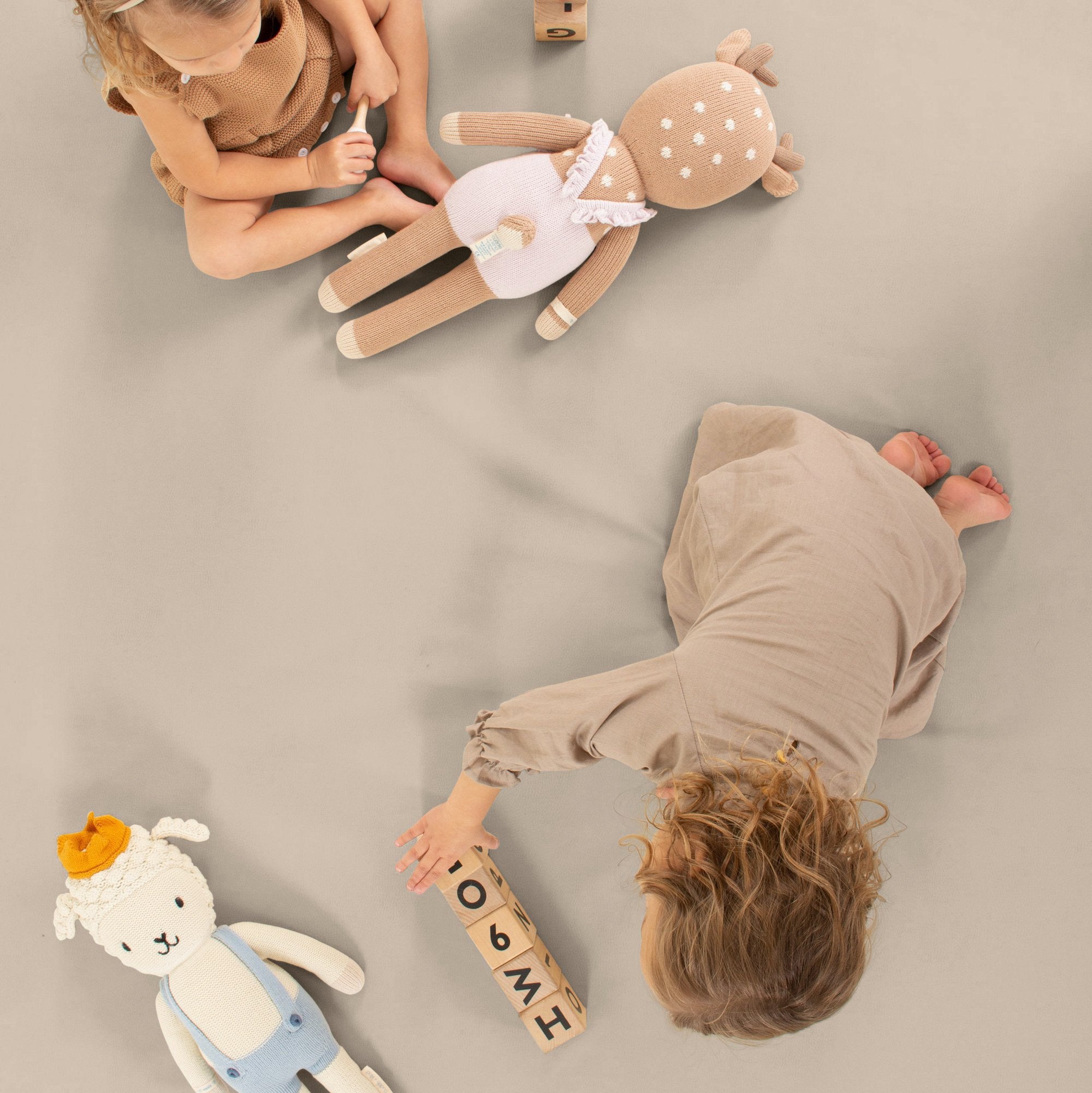 Fog (on sale)@overhead of kids playing on the fog padded midi+