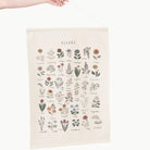 Fleurs@Up close photo of woman holding the Fleurs Poster