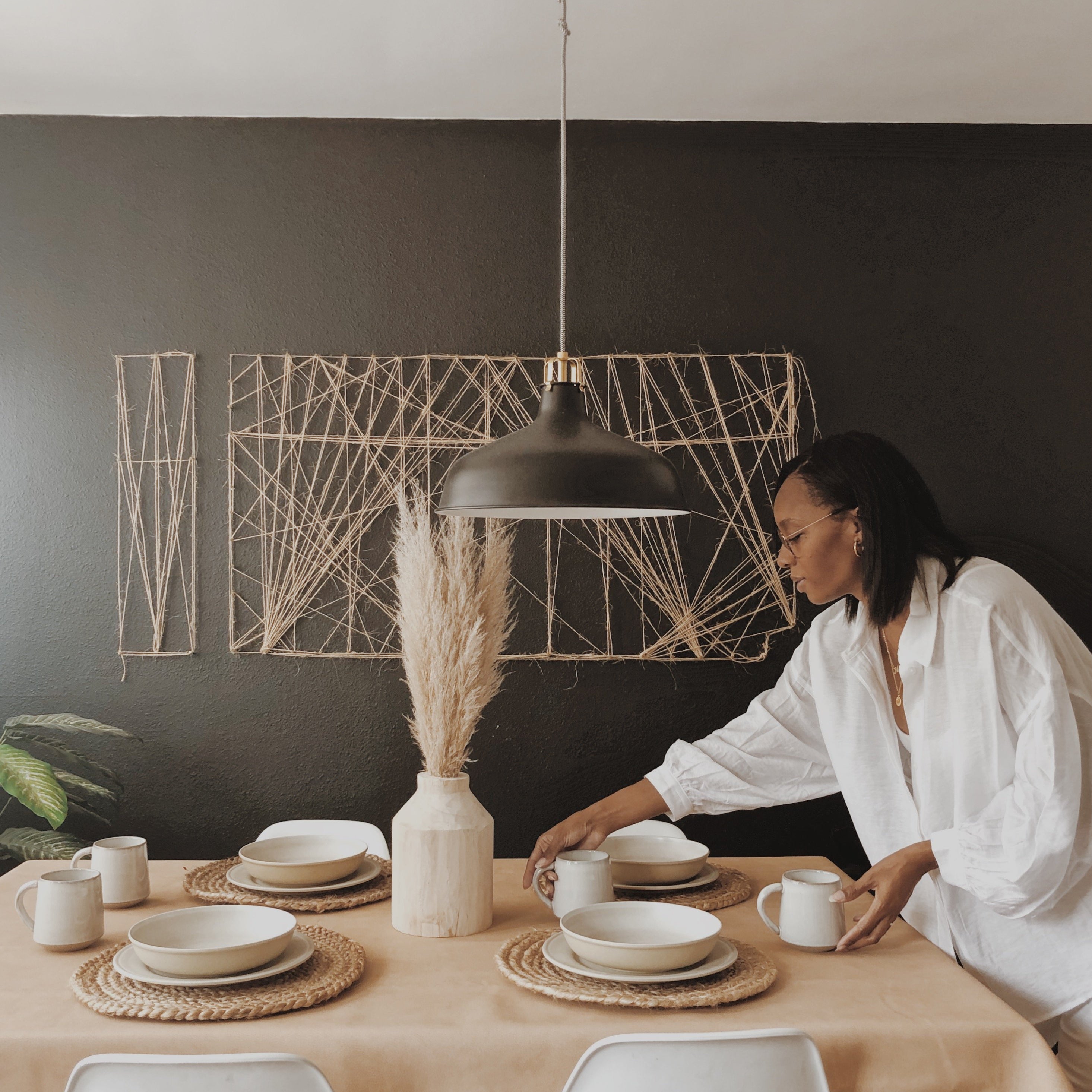 Untanned (on sale)@Untanned Tablecloth on dining table