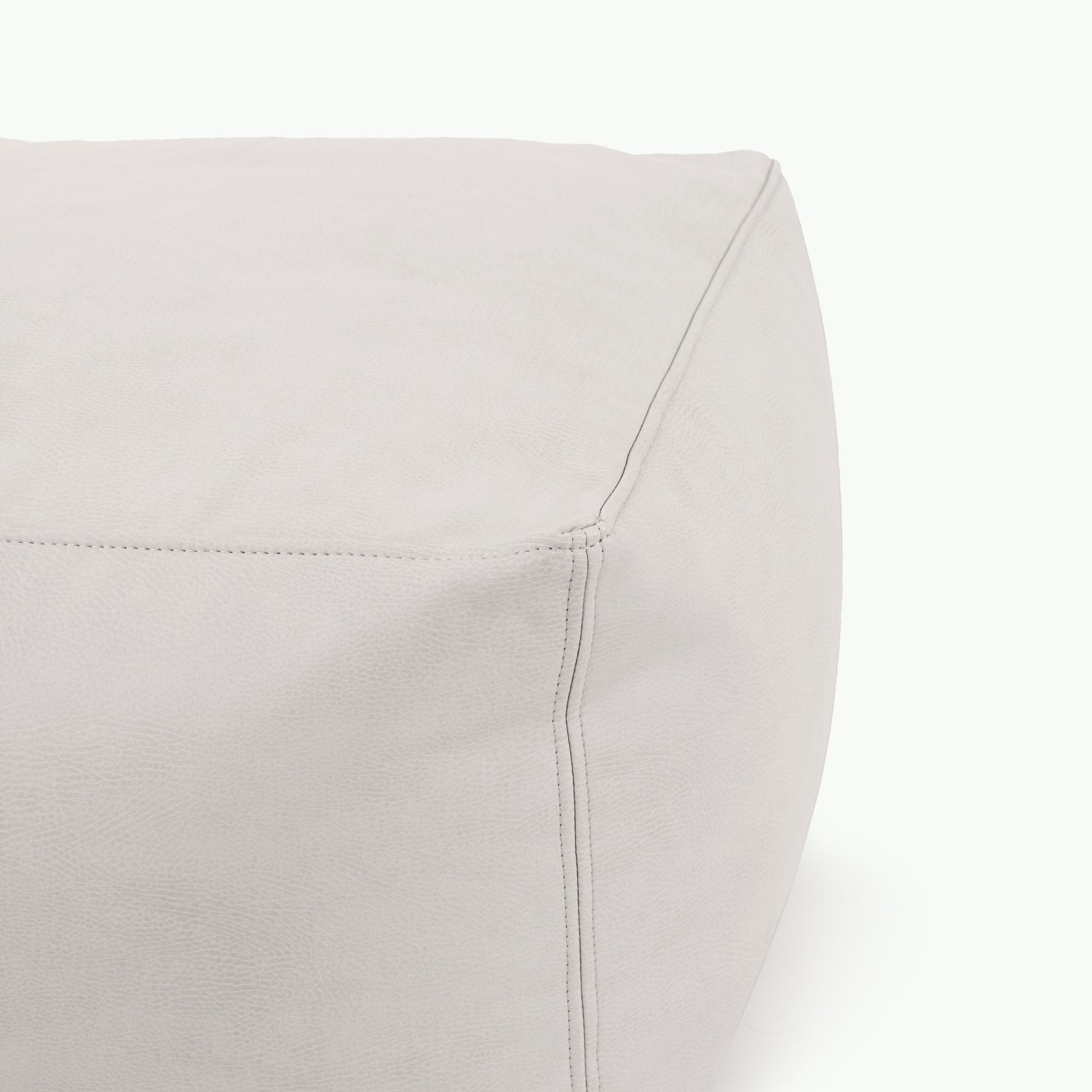 Pewter (on sale)@Close up of Pewter Square Pouf