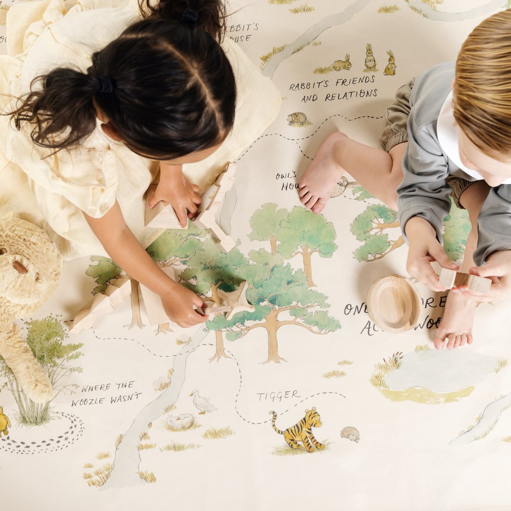 Hundred Acre Wood (on sale)@Overhead of kids playing on the Hundred Acre Wood Midi+ Mat