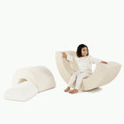 Wool • Ivory • Alabaster@Kid playing on the Ivory Arc Playset