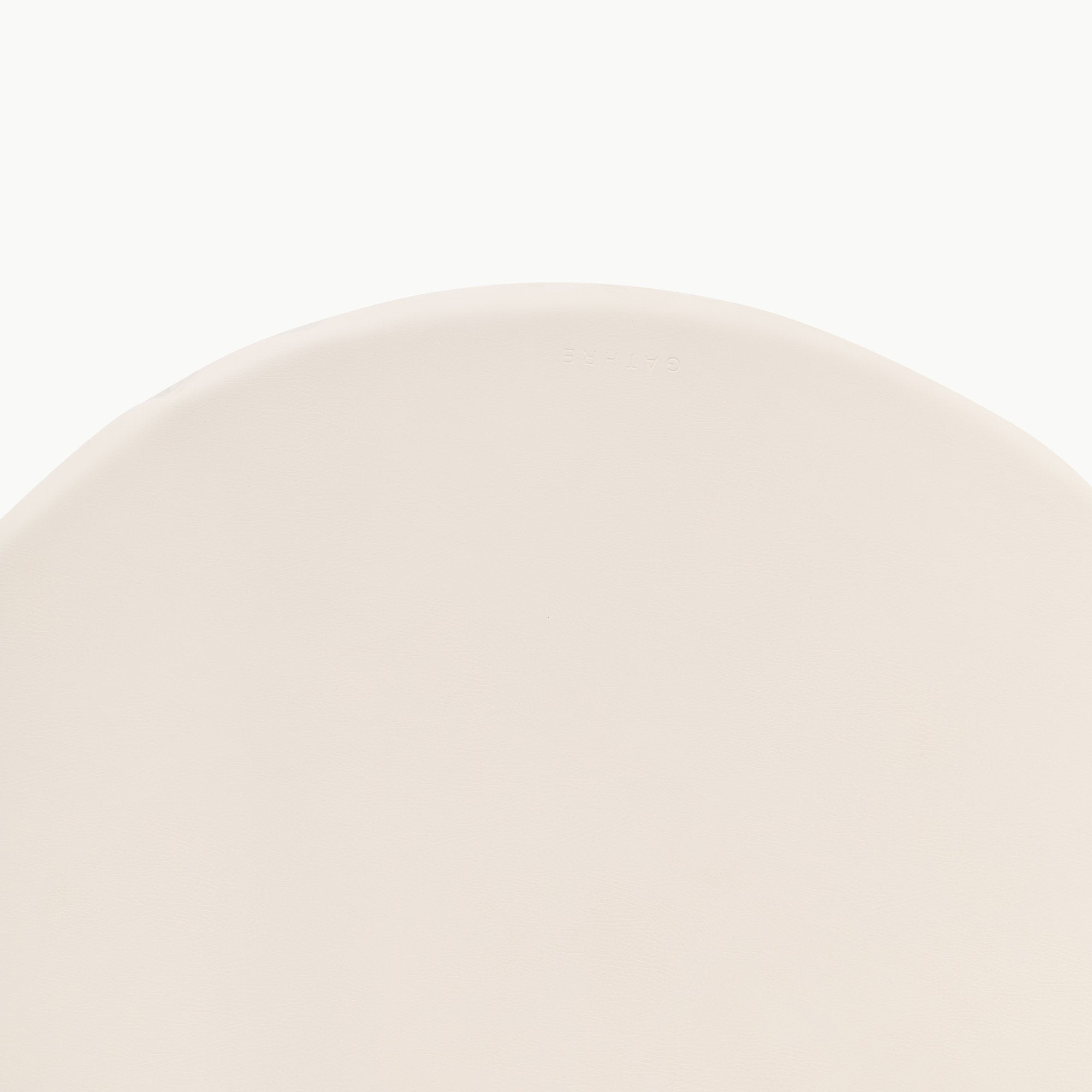 Ivory / Circle@Gathre deboss on Ivory Padded Mini Circle