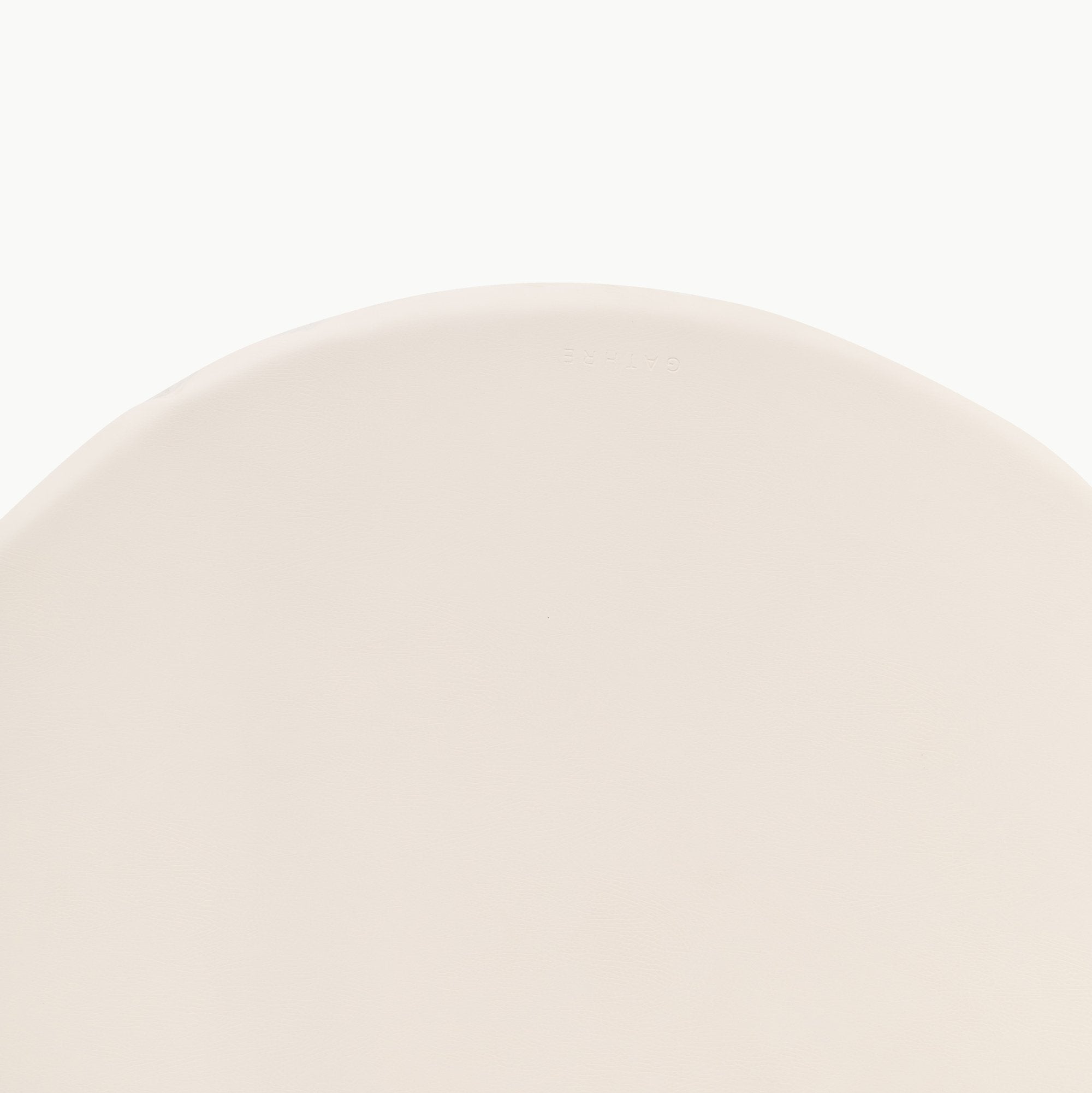 Ivory / Circle@Gathre deboss on Ivory Padded Mini Circle