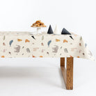 Menagerie@menagerie tablecloth on table 