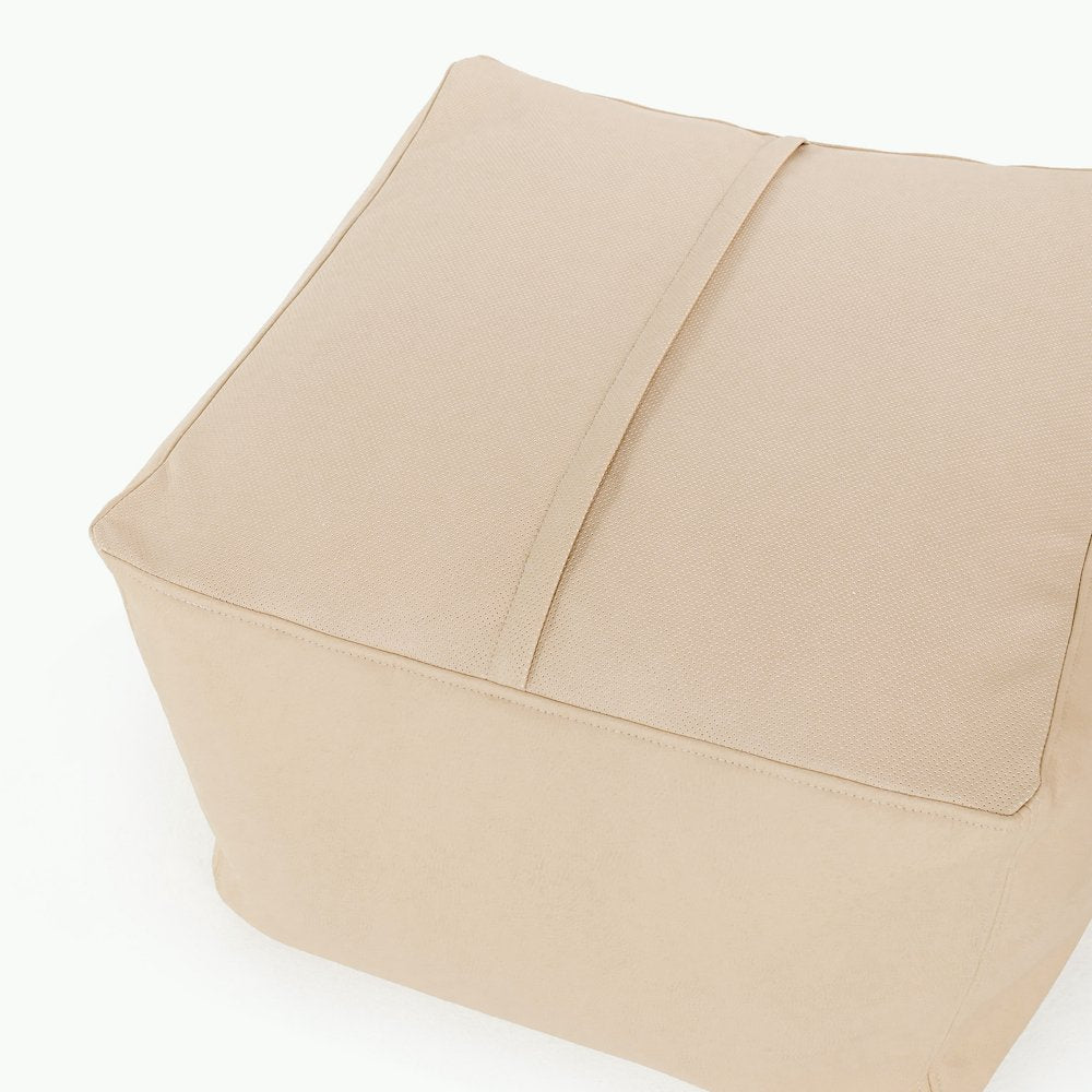 Millet@Detail shot of perforated side of Millet Square Pouf