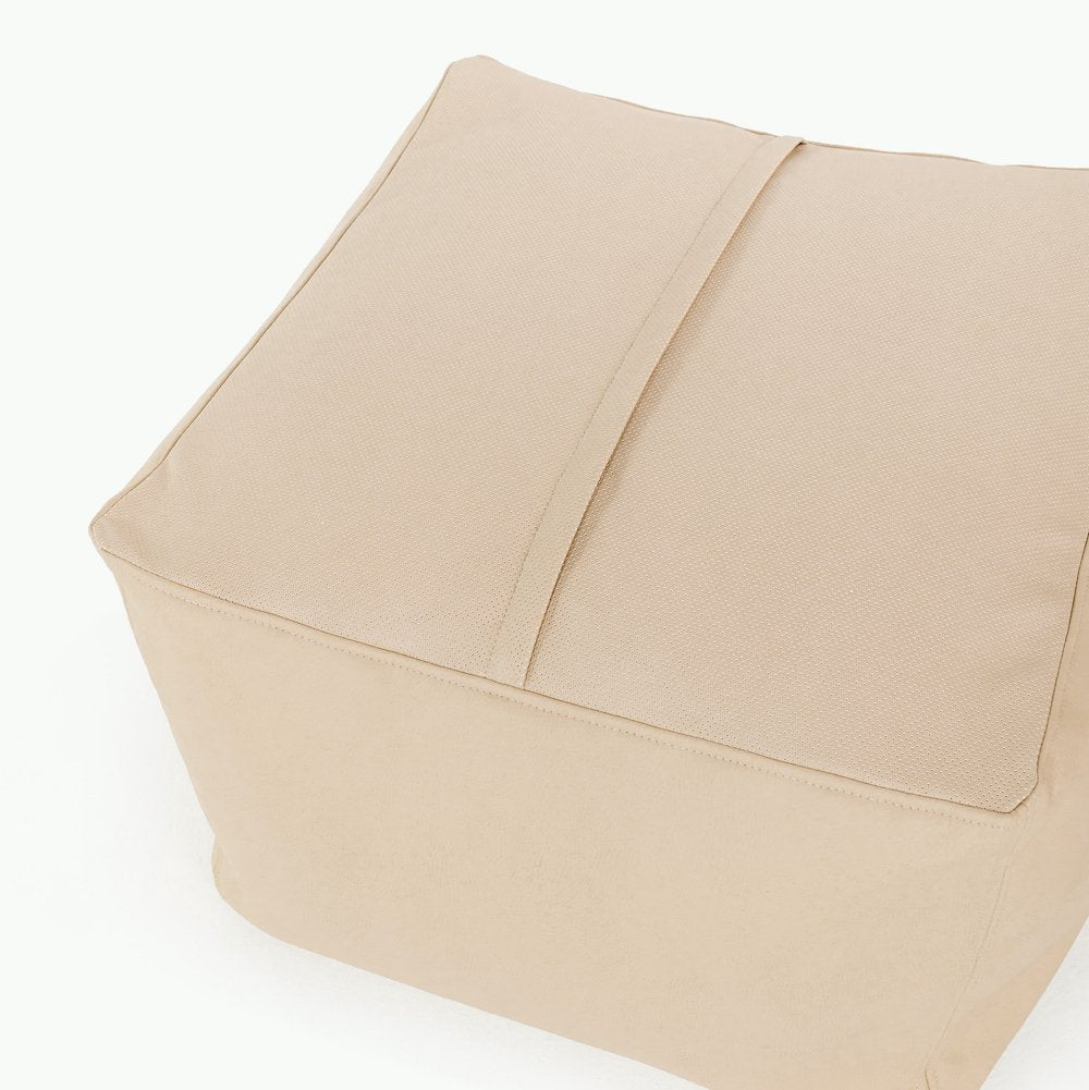 Millet@Detail shot of perforated side of Millet Square Pouf