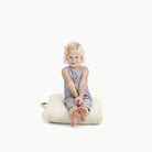 Blanc (on sale) / Square@Kid sitting on the Blanc Square Mini Floor Cushion