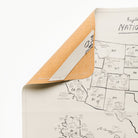 National Parks Map (on sale)@Hanging tab detail on the National Parks Map Mini+ Mat