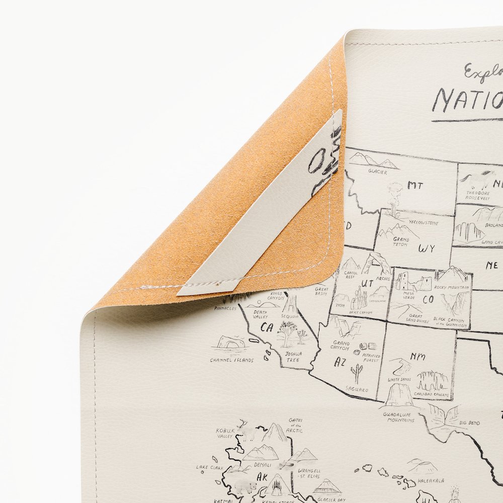 National Parks (on sale)@Hanging tab detail on the National Parks Midi+ Mat