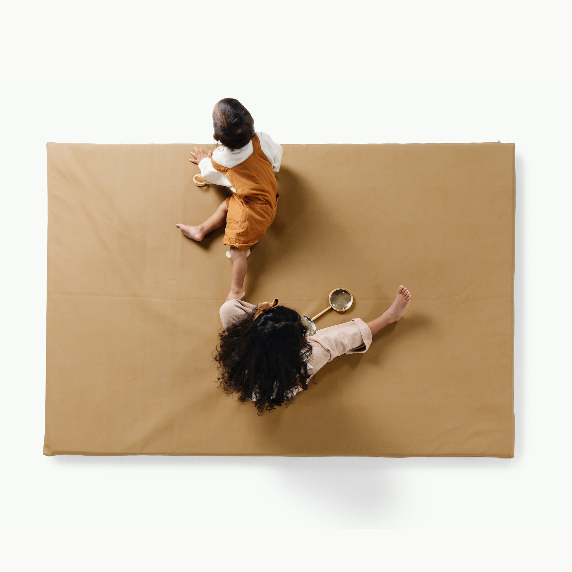 Ochre (on sale)@Overhead of kids playing on the Padded Midi+ Ochre