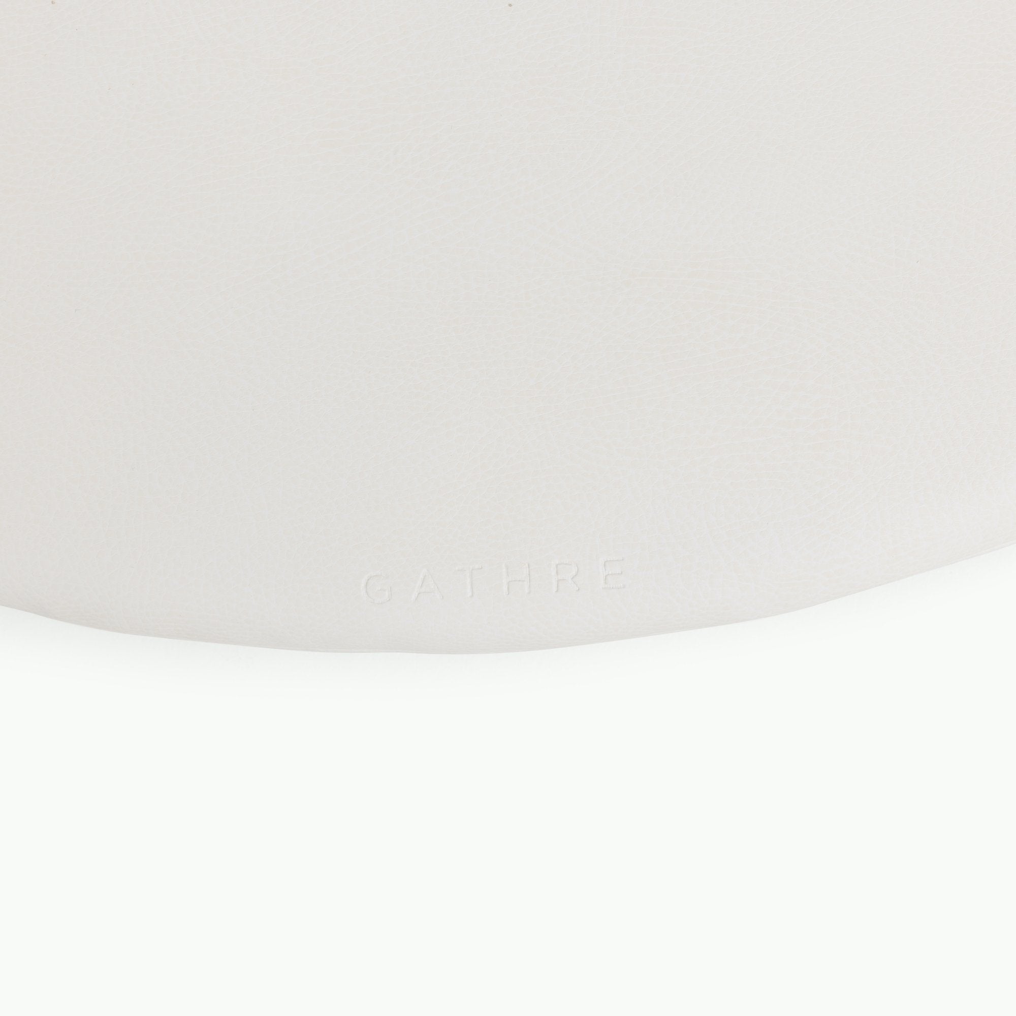 Parchment / Circle@Gathre deboss on Parchment Padded Mini Circle