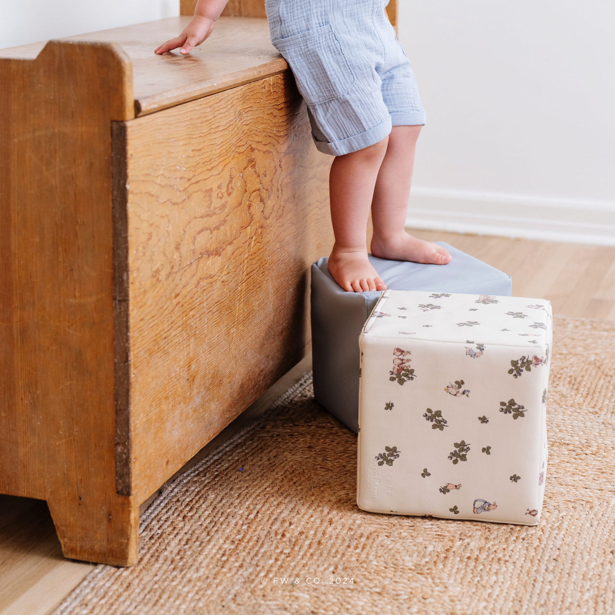 Peter Rabbit™ • Our Beatrix Blue (on sale)@Lifestyle image of the peter rabbit collection cubes