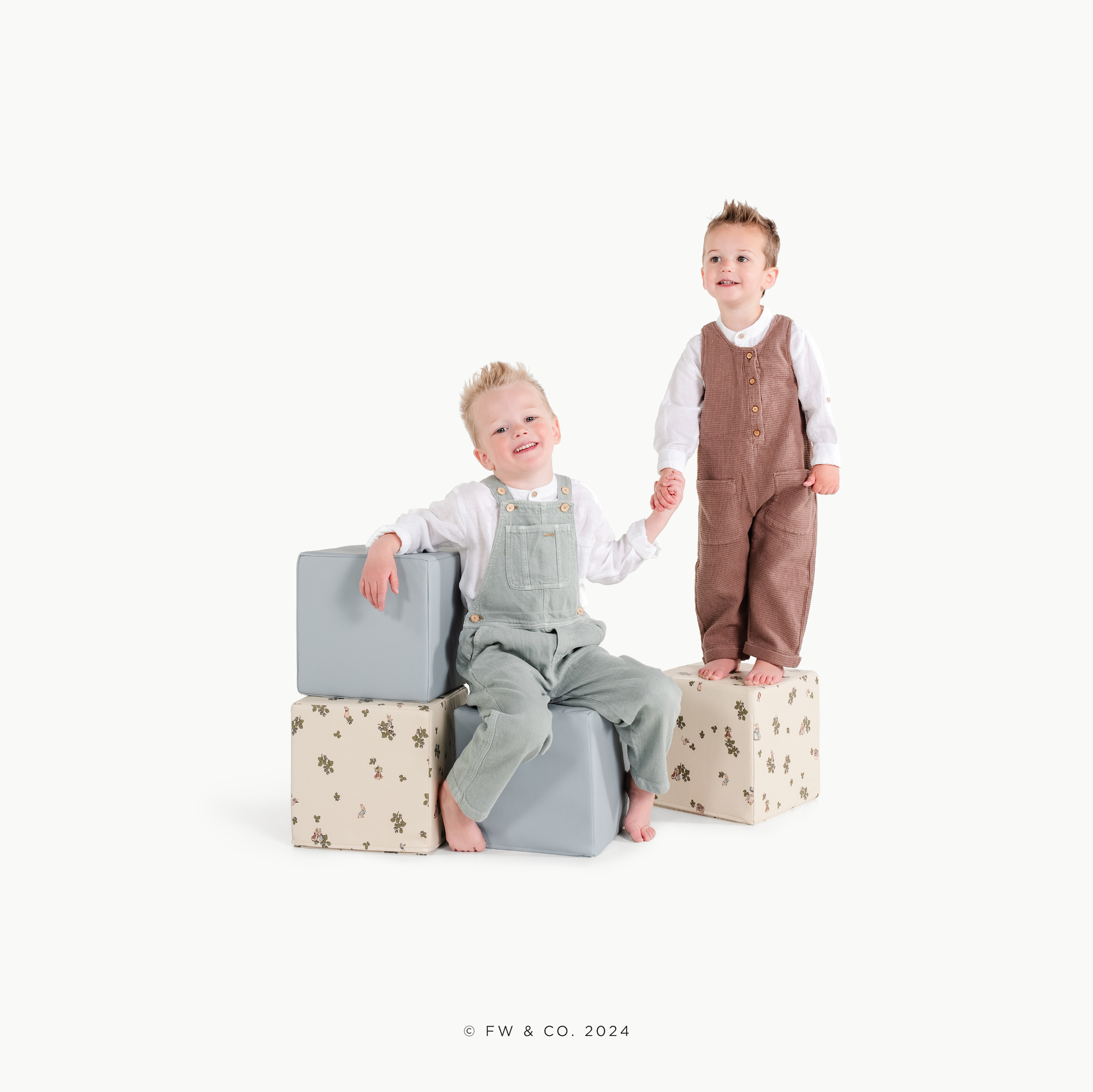 Peter Rabbit™ • Our Beatrix Blue (on sale)@boys playing on The Peter Rabbit Collection Cubes