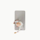 Pewter (on sale)@Overhead of baby sitting on the Pewter Micro+ Mat