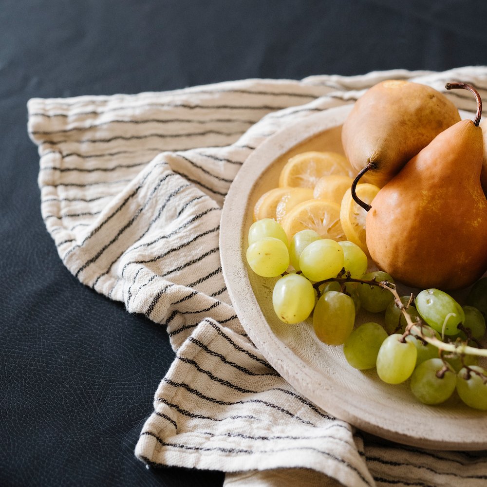 Raven (on sale)@detail of raven tablecloth on table