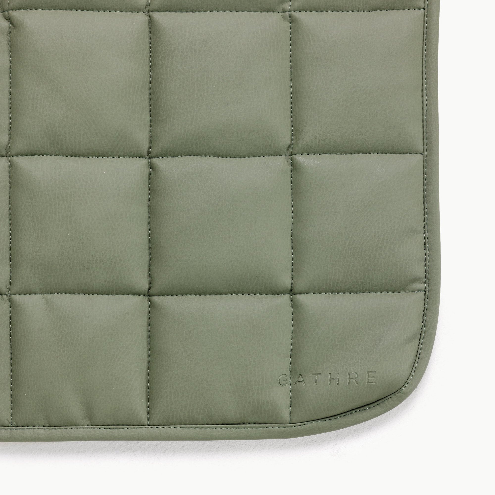 Thyme / Square@Gathre deboss on the Thyme Square Quilted Mat