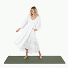 Thyme (on sale)@woman standing on the thyme large home mat