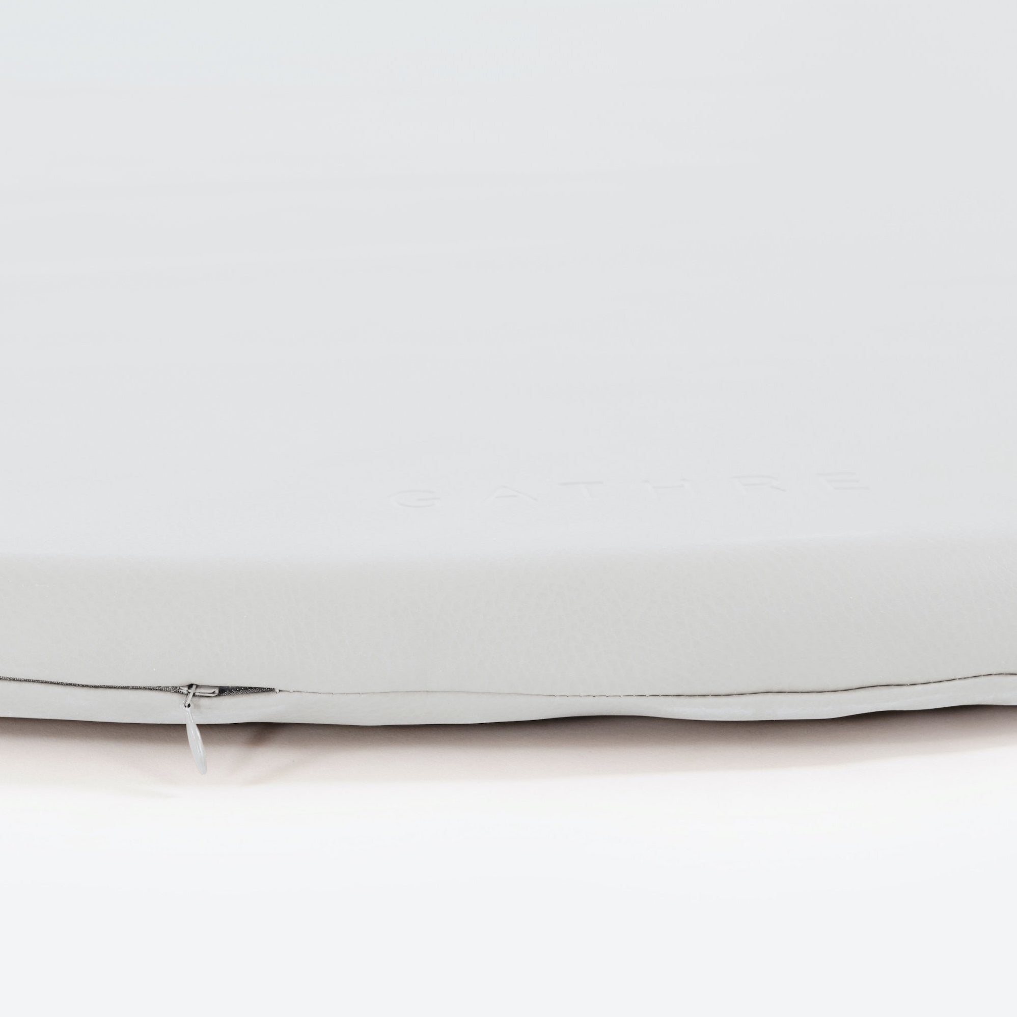 Pewter (on sale)@zipper detail on pewter padded midi circle