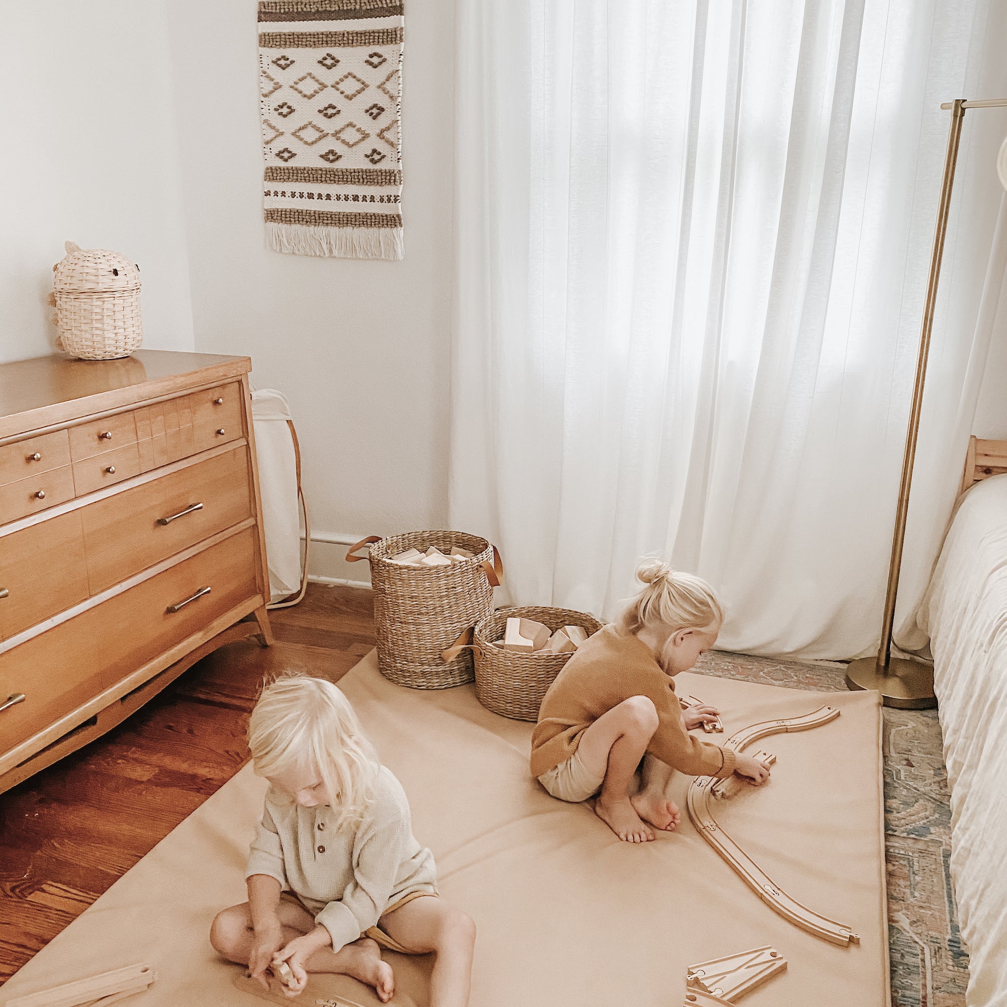 Untanned (on sale)@Kid playing in room on Untanned Padded Midi+