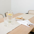 Blanc (on sale)@Overhead of Blanc Table Runner on table